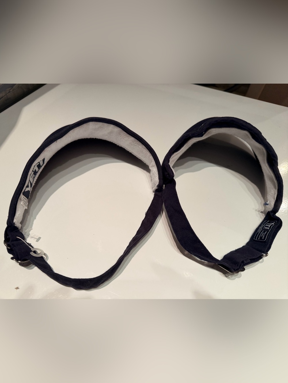 Pair of Yeti Visors Navy Blue and White - Picture 2 of 4